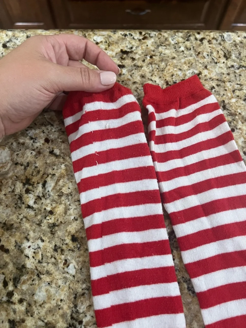 Women’s Red Blue Tutu Costume Set Striped Socks Long Sleeve | Size Medium